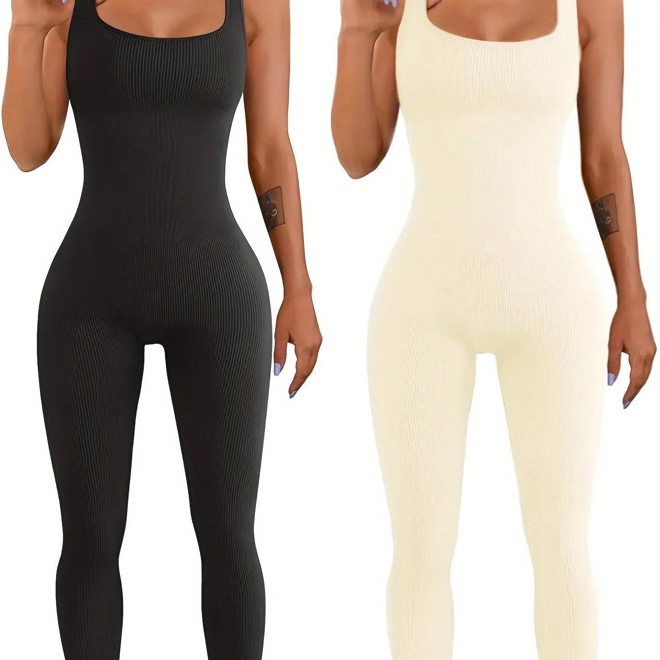Women's long sleeve suspender tights in spandex with tank top and button details