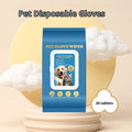 Disposable pet gloves for cat and dog bathing in multiple pack options