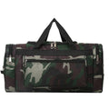 Camouflage pattern luggage bag with waterproof fabric and stripes detailing