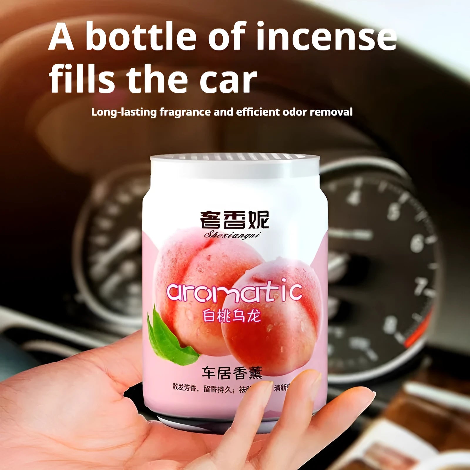 Coke Can Car Aromatherapy solid deodorant in a red and white can, 200g net content
