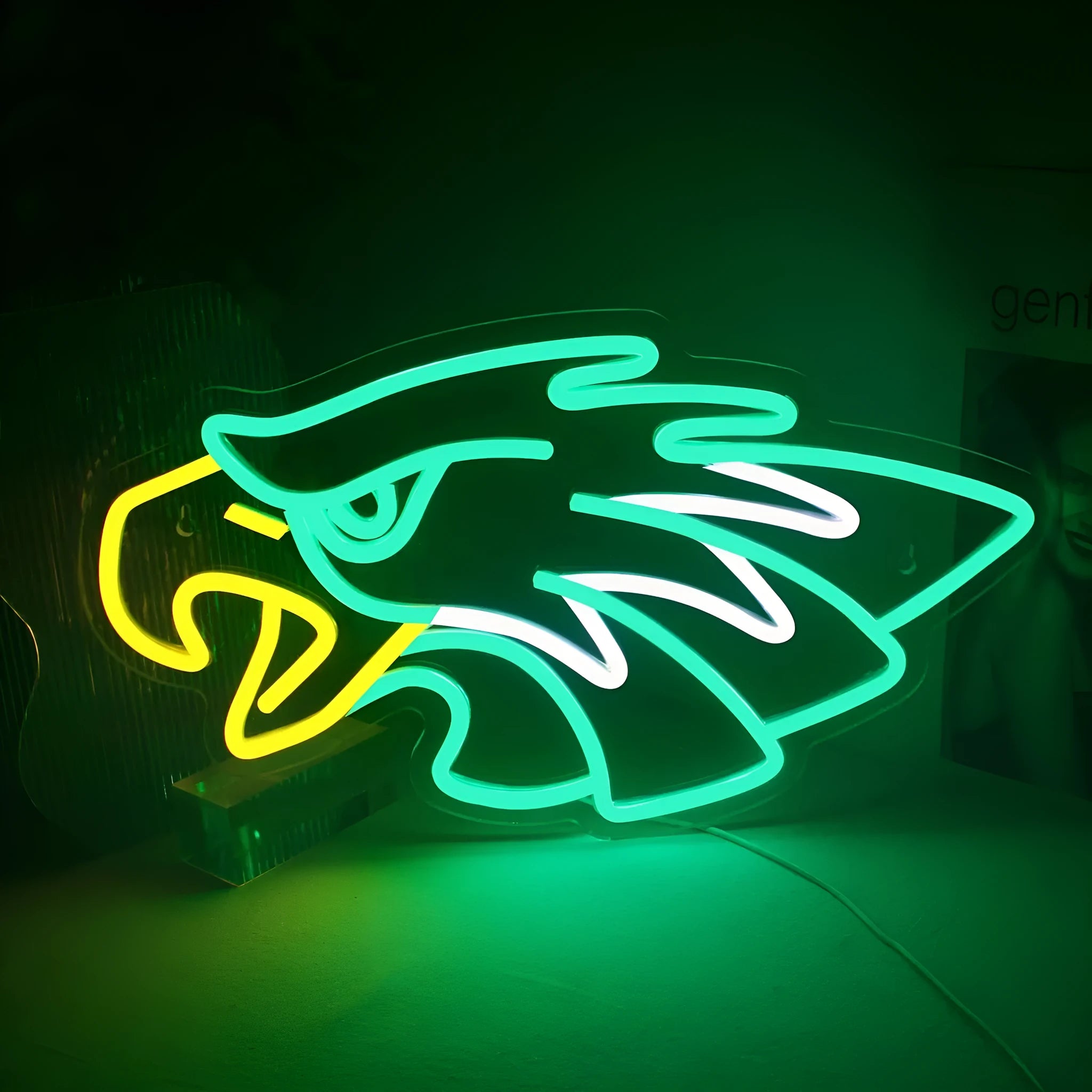 Neon LED light sign with luminous animal or Zodiac character, 40x24cm B style, handmade IP42 rated