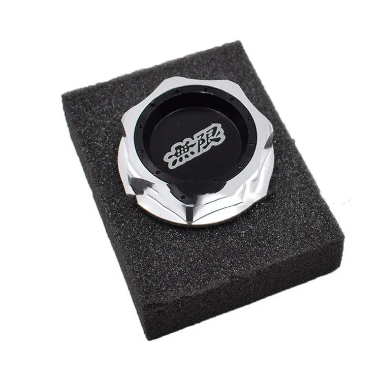 Aluminium alloy oil filter cap for Honda in choice of red, blue, silver, black, purple, or gold colours.