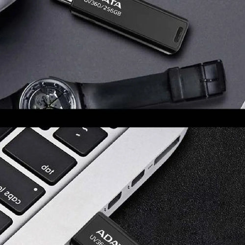 Black car-mounted USB flash drive with waterproof plastic case showing dimensions